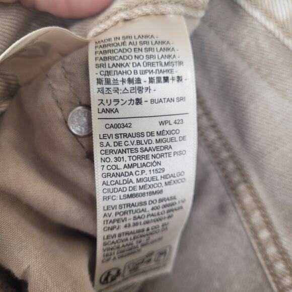 Levi's 501 premium All Beige jeans Size 28/30 Classic Retro Clean - Picture 12 of 13